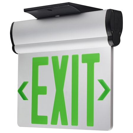 Nuvo Exit Sign, Aluminum, 12.06 in W, 9.69 in H 67/110